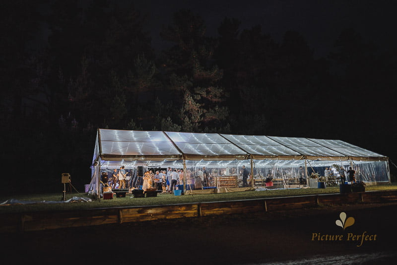 Wedding video of Brad and Casey and their marquee setup