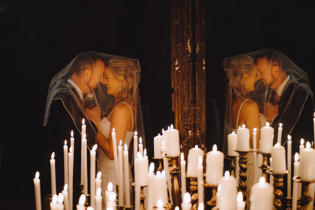 Romantic candle light image for Black Barn Vineyards Wedding Photos