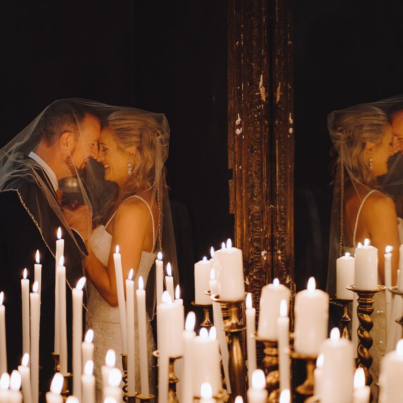 Romantic candle light image for Black Barn Vineyards Wedding Photos